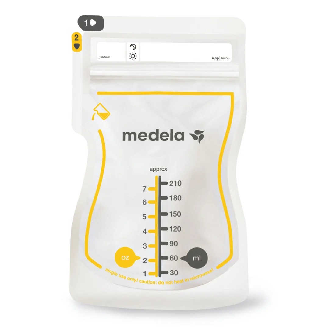 Pungi pentru depozitarea laptelui matern, 210ml x 50 bucati, Medela