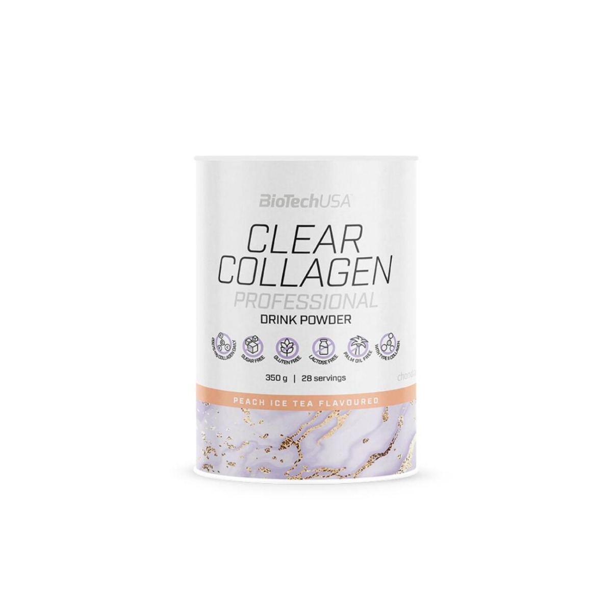 Clear Collagen Proffesional cu aroma de ceai rece de piersici, 350g, BiotechUSA