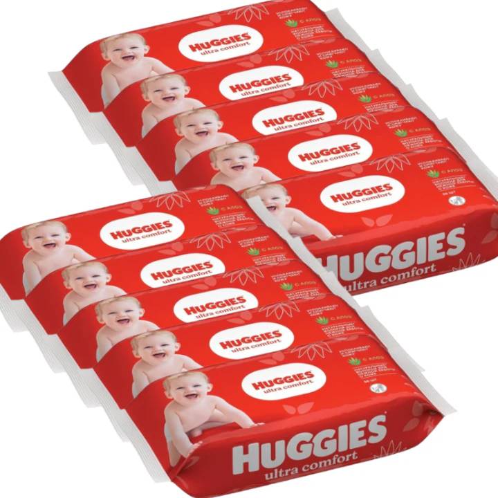 Servetele umede Ultra Comfort, 10 pachete x 56 bucati, Huggies