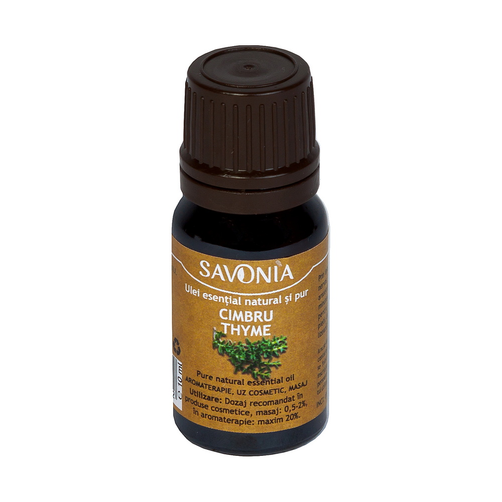 Ulei esential natural si pur de cimbru, 10ml, Savonia