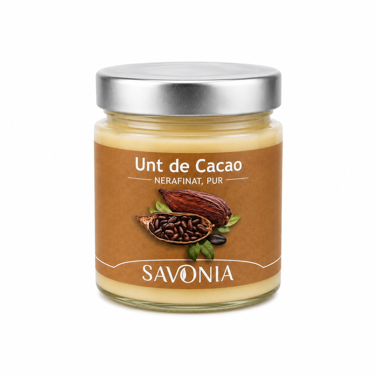 Unt de Cacao nerafinat, 200ml, Savonia
