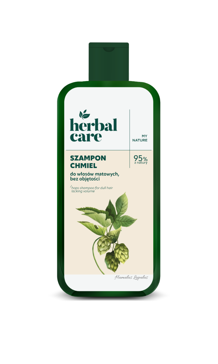 Sampon cu extract de hamei pentru par tern si lipsit de volum Herbal Care, 330ml, Farmona