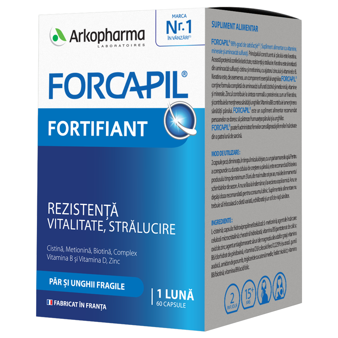 Forcapil par si unghii, 60 capsule