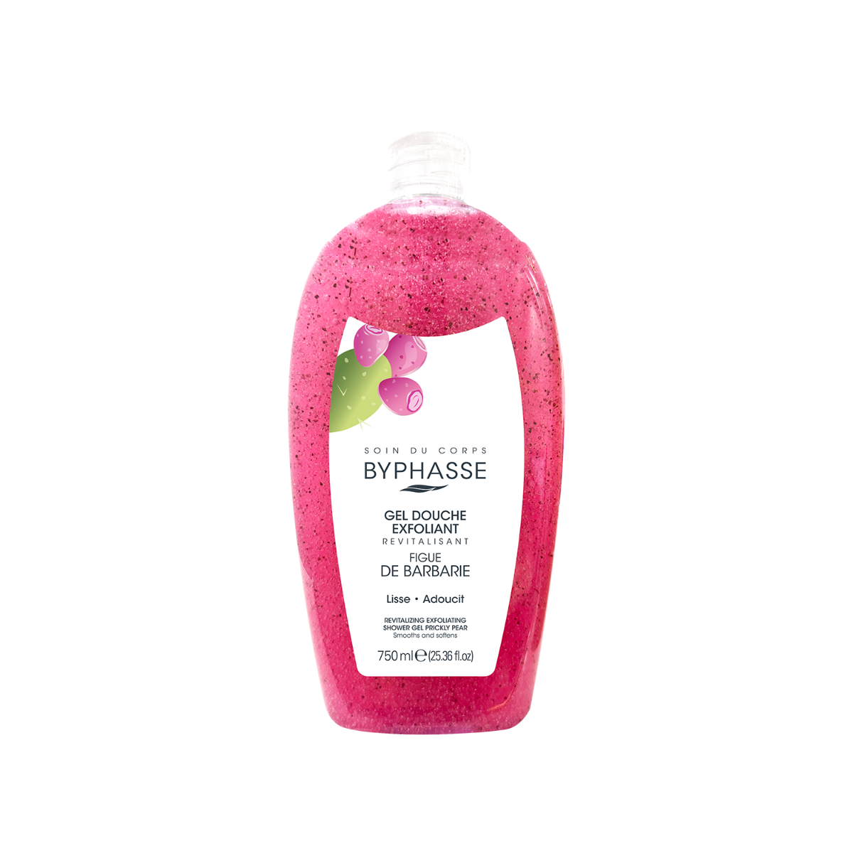 Gel de dus exfoliant cu Cactus, 750ml, Byphasse