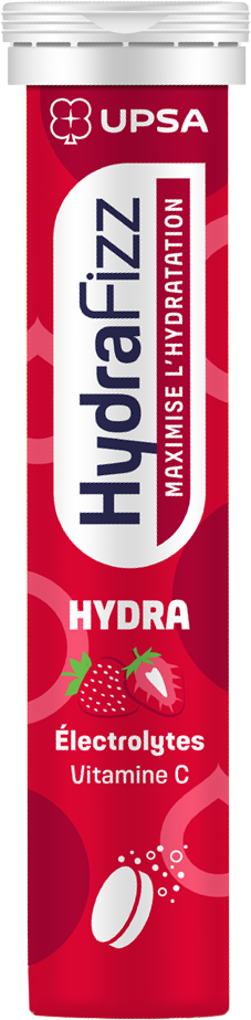 Electroliti cu aroma de capsuni Hydrafizz Hydra, 16 comprimate efervescente, Upsa