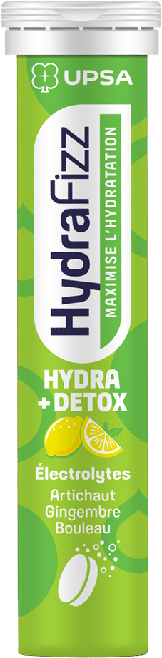 Electroliti cu aroma de lamaie Hydrafizz Hydra Detox, 16 comprimate efervescente, Upsa