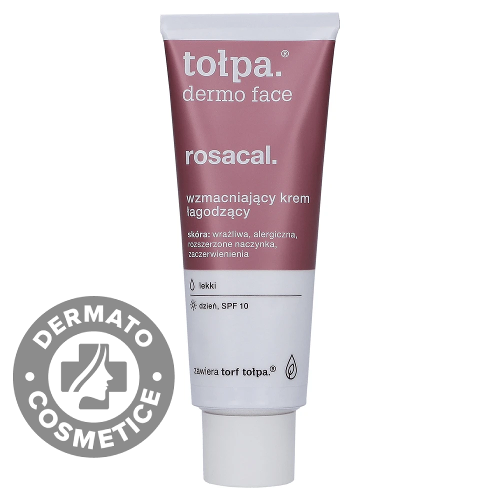 Crema de zi pentru ten sensibil cu cuperoza SPF10 Dermo Face Rosacal, 40ml, Tołpa