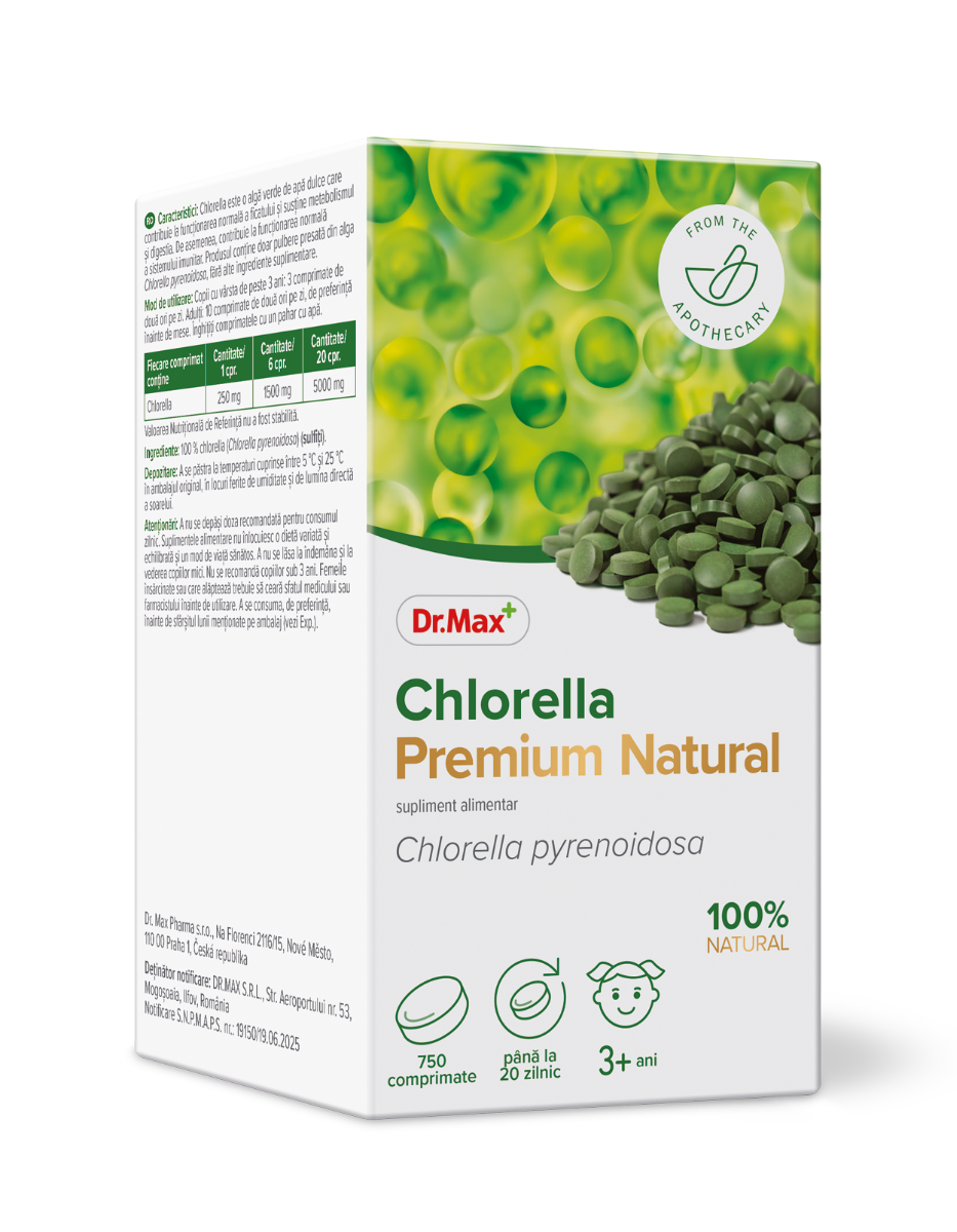 Dr. Max Chlorella Premium Natural, 750 comprimate