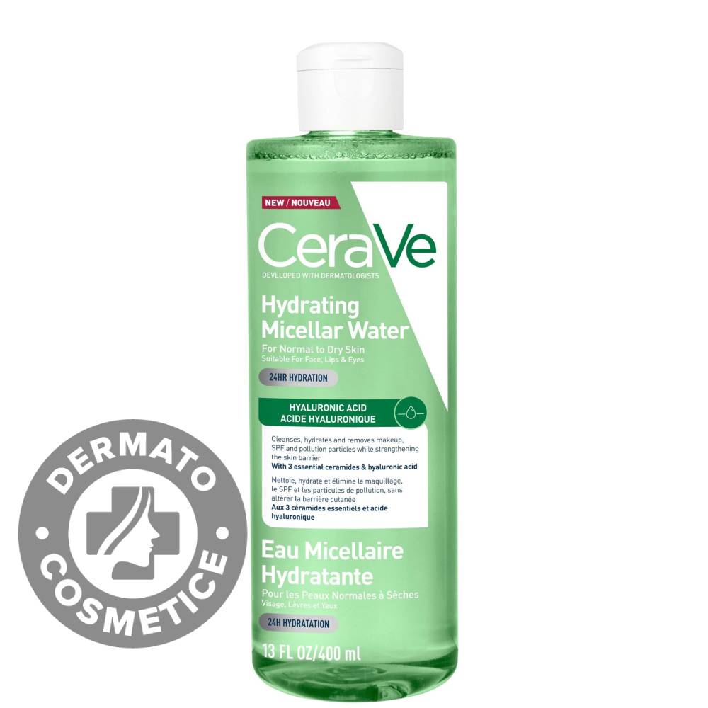 Apa micelara hidratanta pentru ten normal si uscat, 400ml, CeraVe