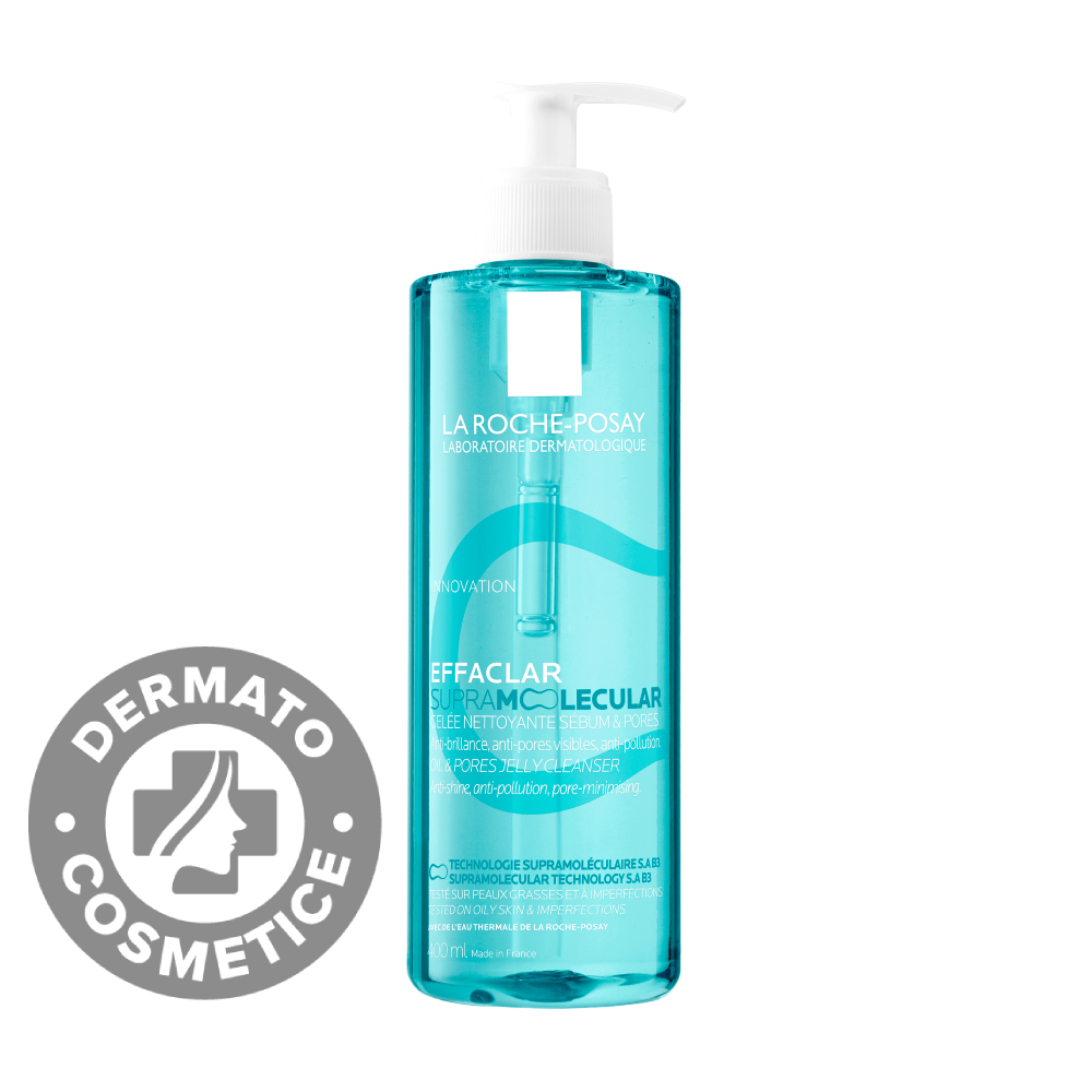 Gel de curatare pentru excesul de sebum si porii vizibili Effaclar Supramolecular, 400ml, La Roche-Posay
