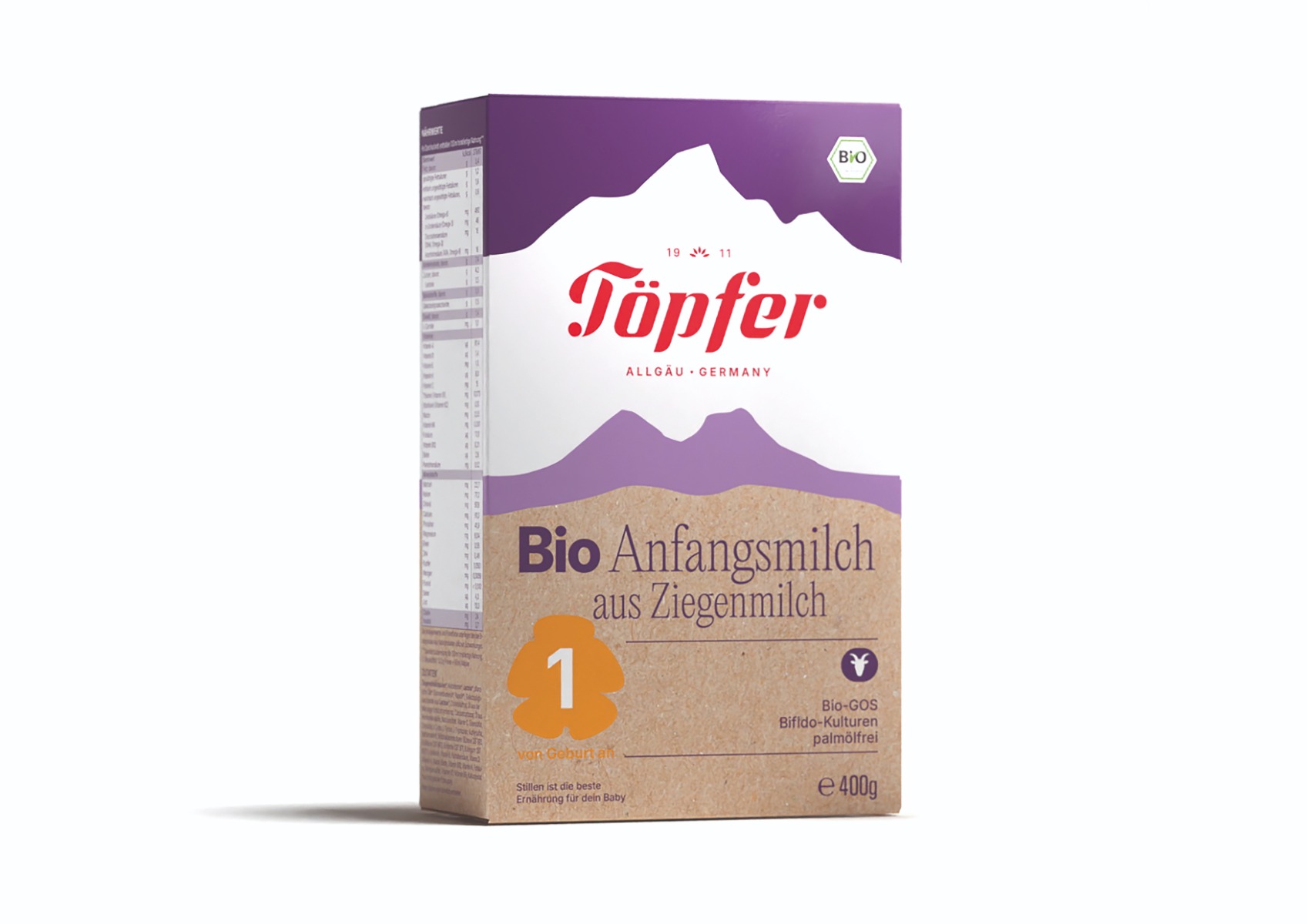 Lapte praf de capra Bio Formula 1, 400g, Topfer
