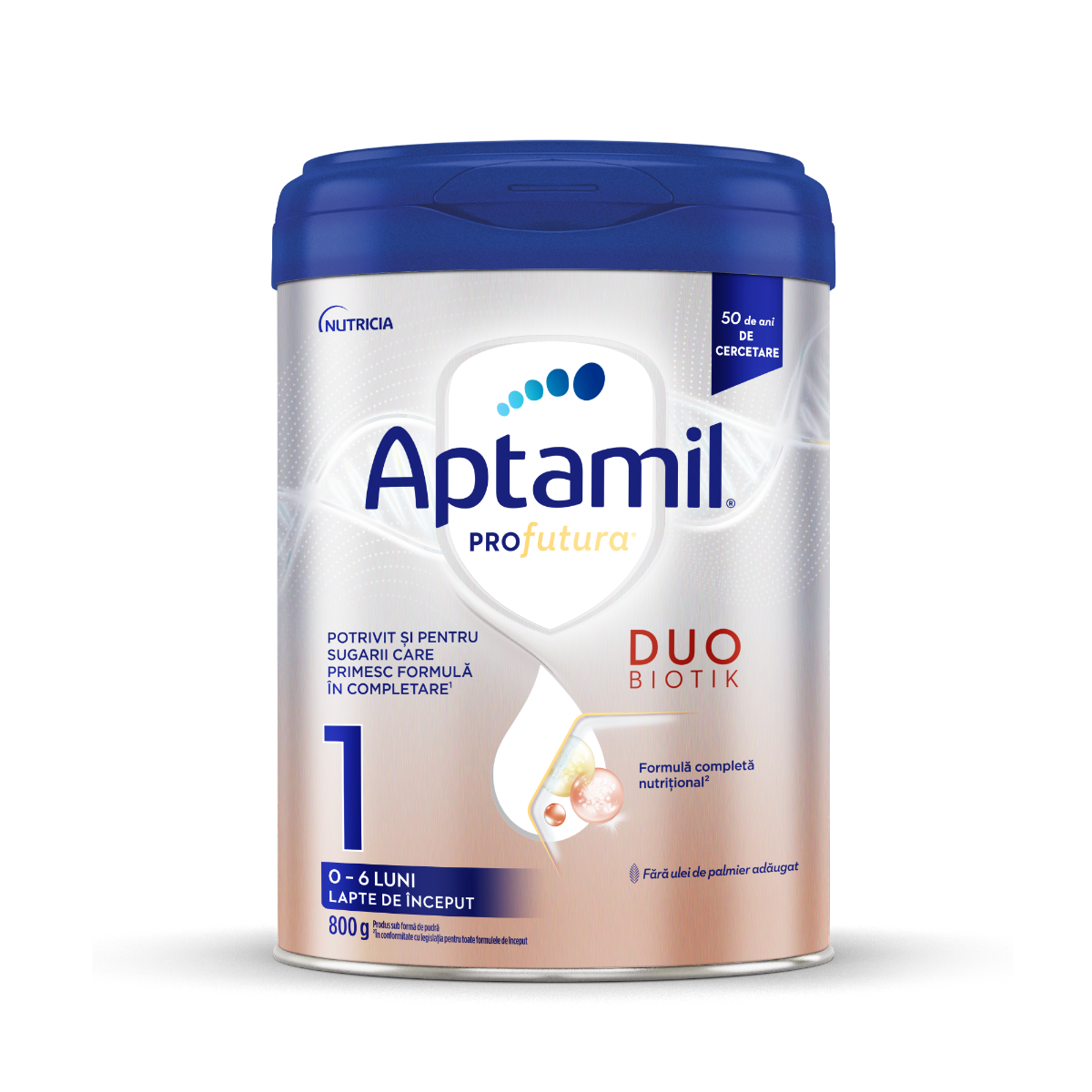 Lapte de inceput 0-6 luni PRO Futura DUO-BIOTIK 1, 800g, Aptamil