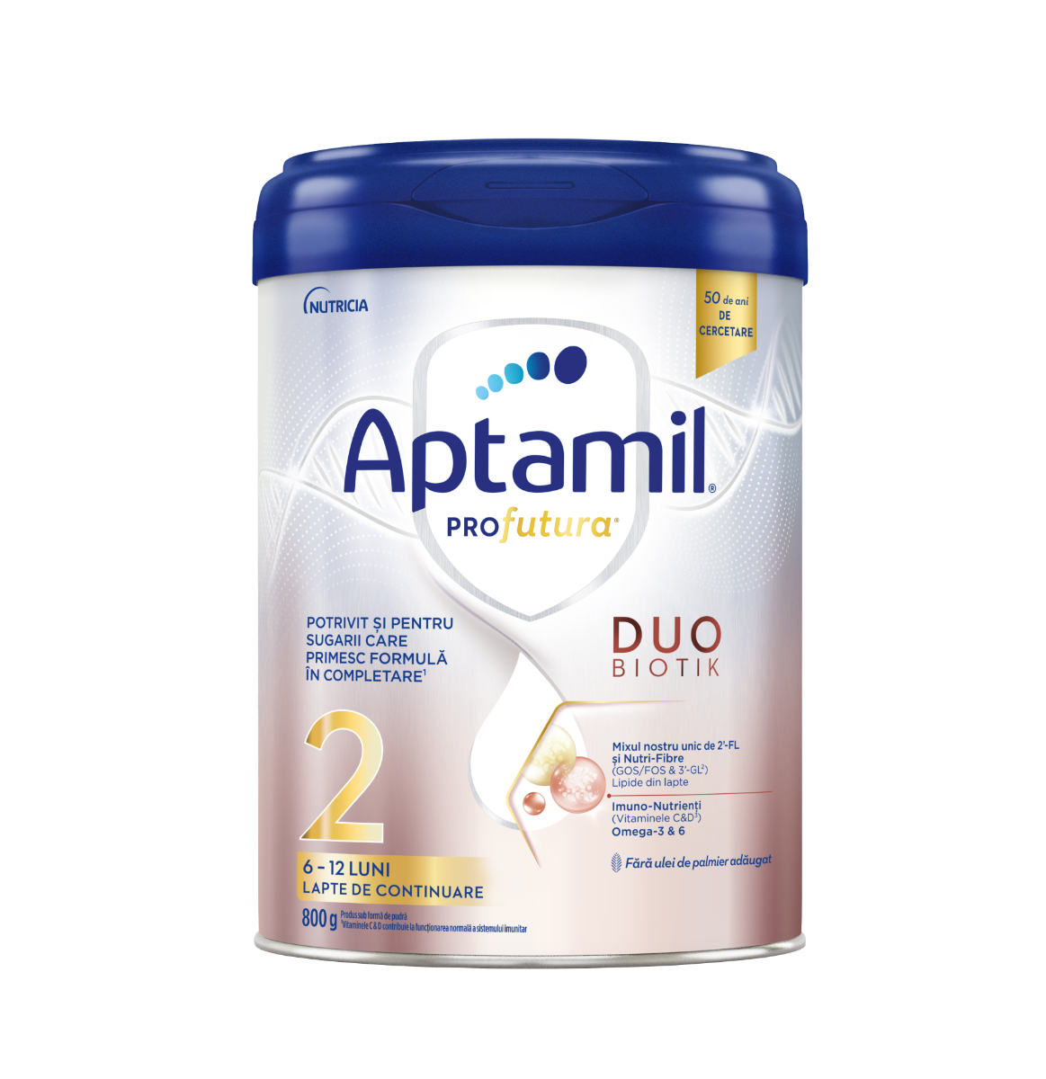 Lapte de continuare pentru copii de pentru 6-12 luni PROfutura DUOBIOTIK 2, 800g, Aptamil