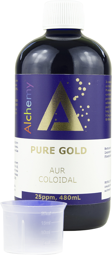 Aur coloidal PureGold 25 ppm, 480ml, Alchemy