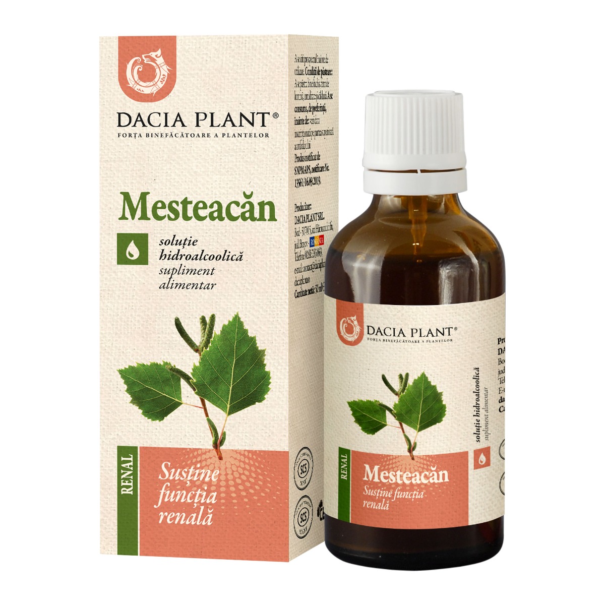 Tinctura de mesteacan, 50ml, Dacia Plant