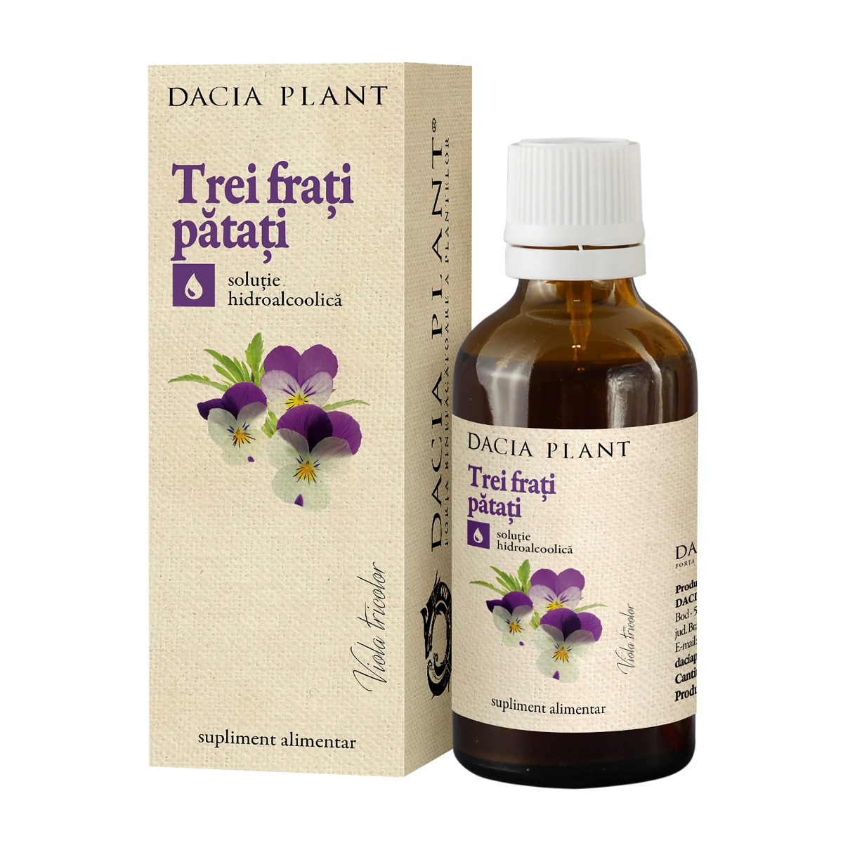 Tinctura de trei frati patati, 50ml, Dacia Plant
