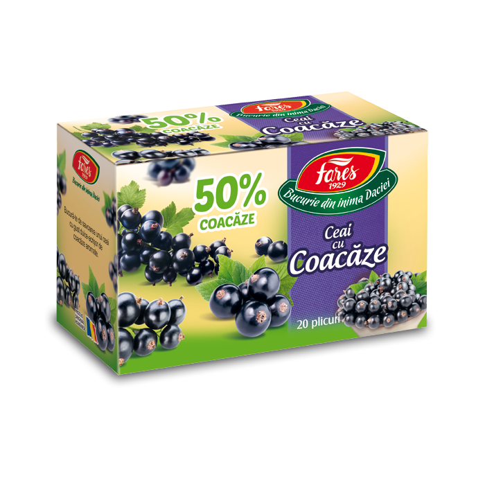 Ceai coacaze, 20 plicuri, Fares