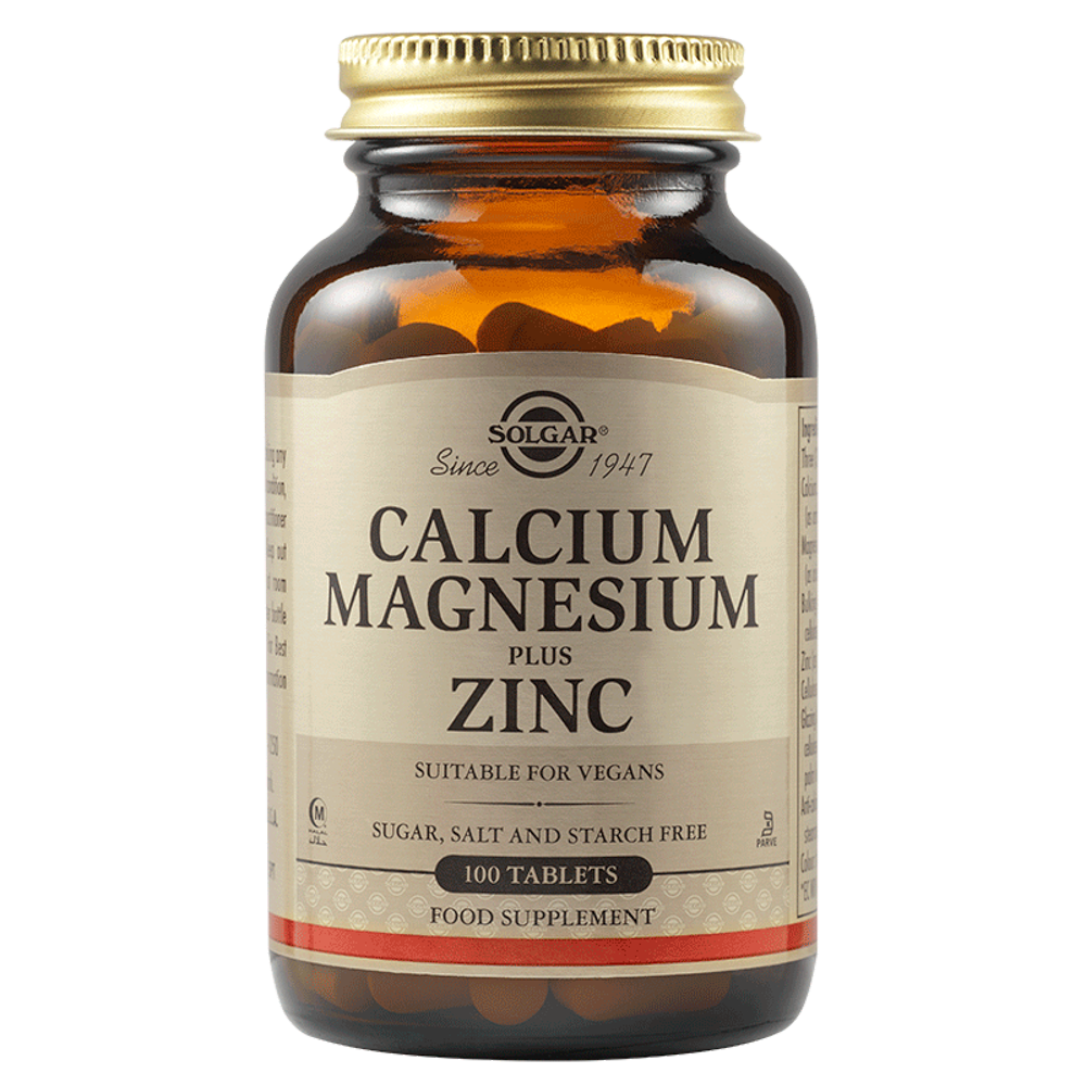 Calciu Magneziu + Zinc, 100 tablete, Solgar