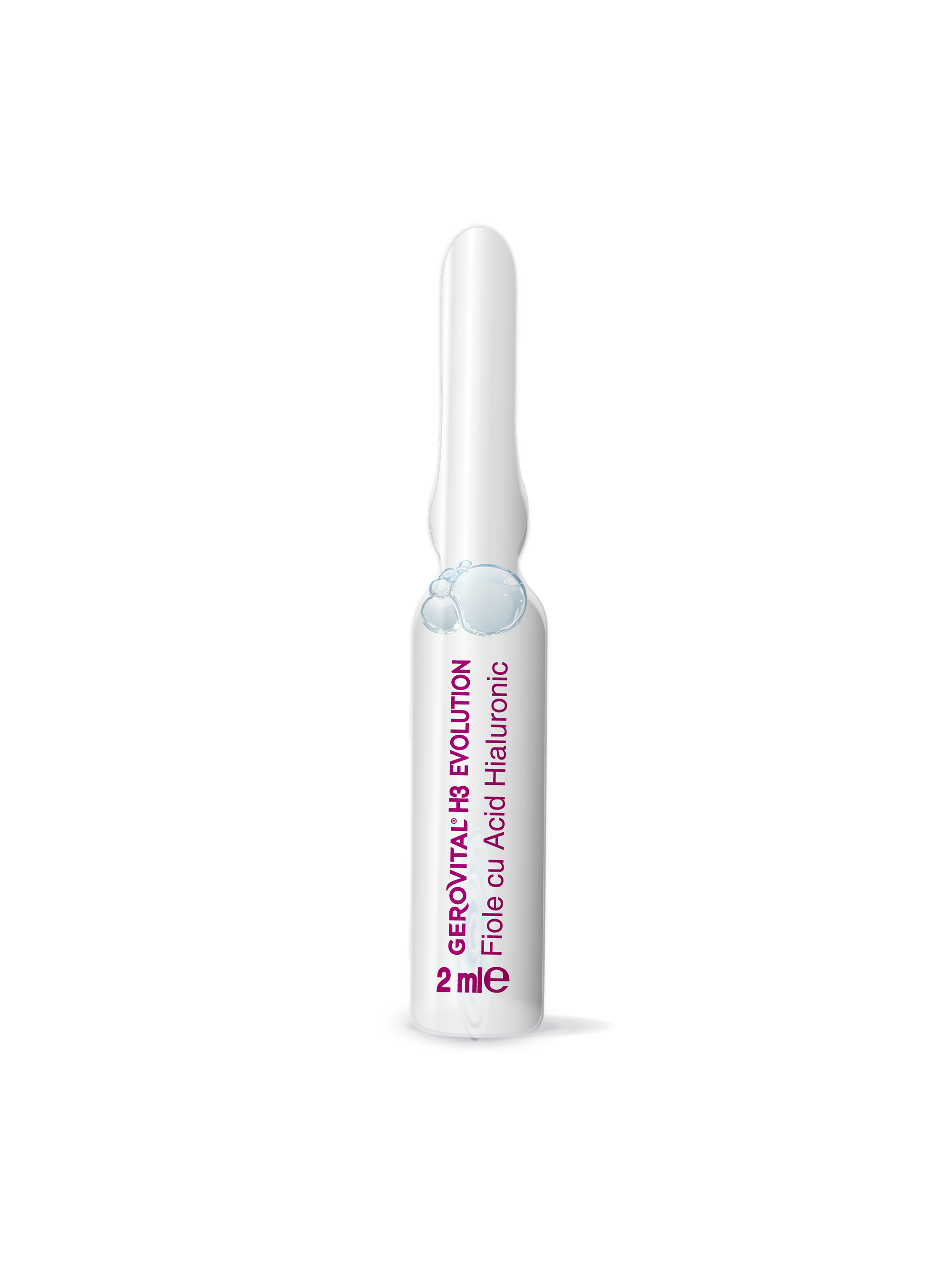 Fiolă Cu 5% Acid Hialuronic  Hidratare Profundă, Riduri Estompate și Elasticitate Crescută, Gerovital H3 Evolution, 1 Fiolă X 2 Ml