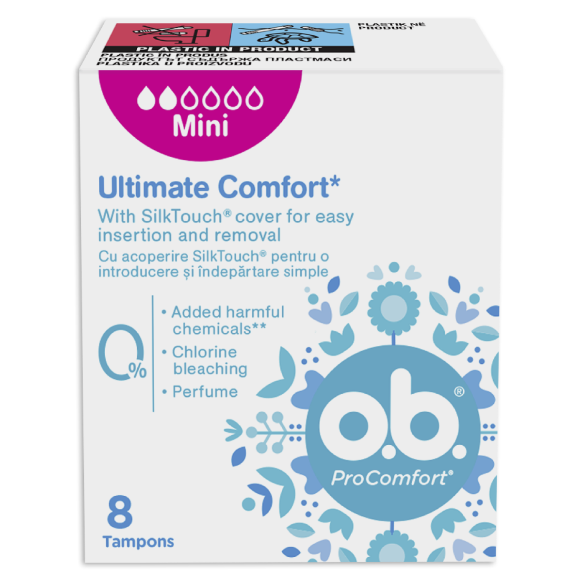 Tampoane Pro Comfort Mini, 8 bucati, Johnson&Johnson