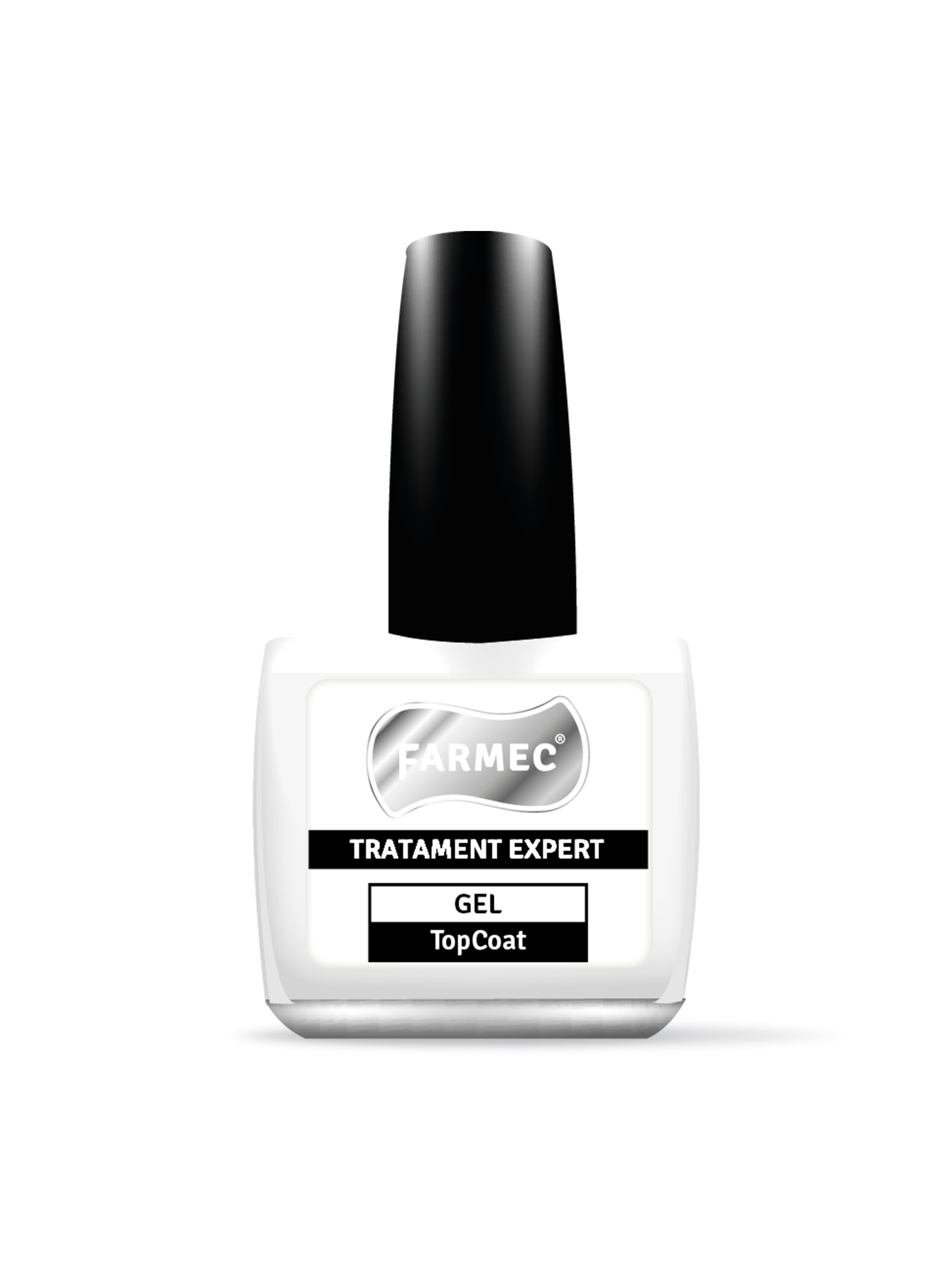 Gel Top Coat Pentru Unghii  Luciu Intens și Protecție, Farmec Tratament Expert, 11 Ml
