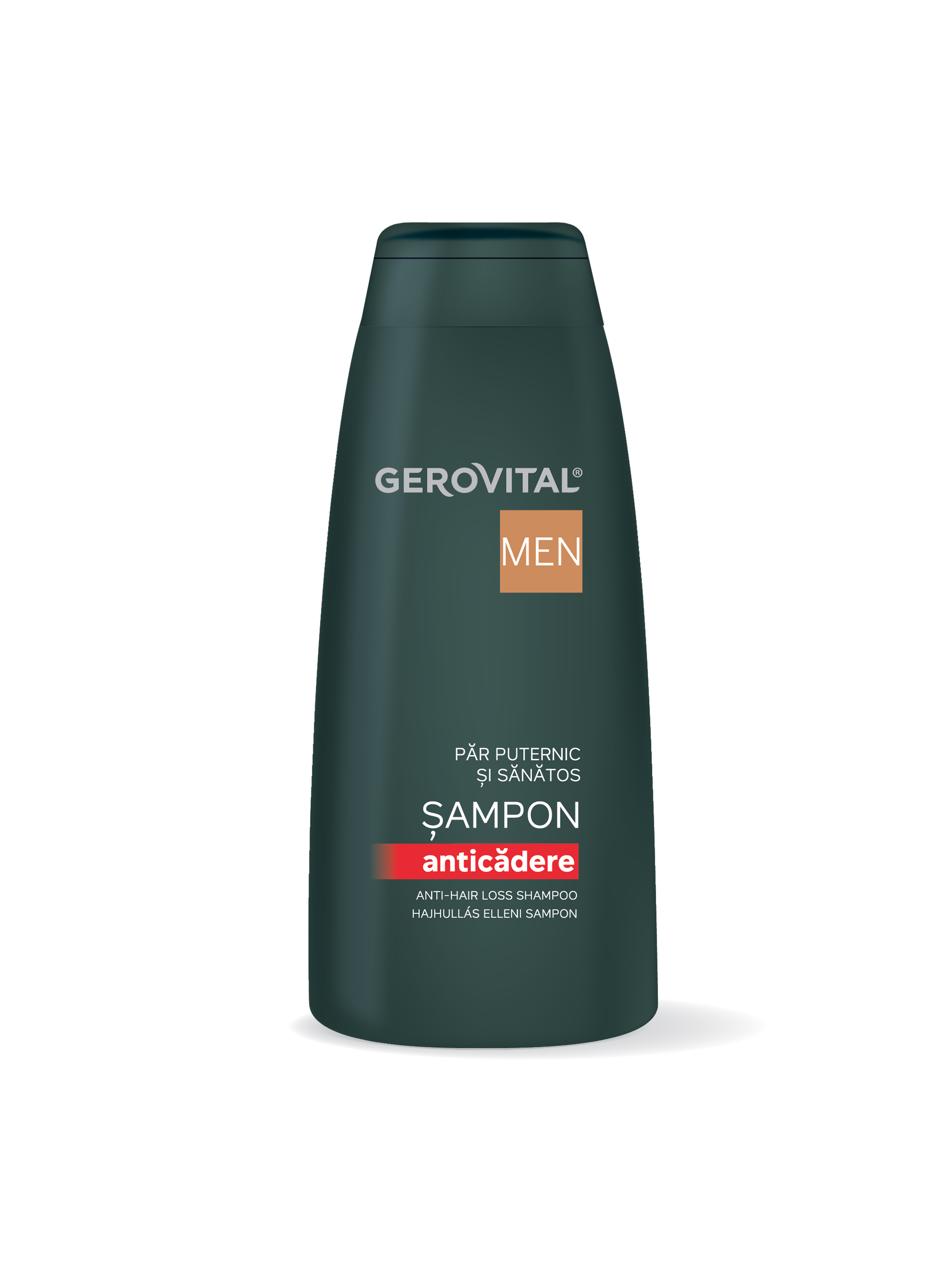 Șampon Anticădere Cu Procapil și Apigenină   Stopează și Previne Căderea Părului, Efect De Fortifiere, Gerovital Men, 400 Ml