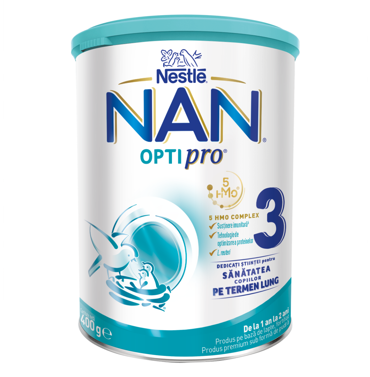 Produs pe baza de lapte praf fortifiat NAN Optipro 3 de la un an, 400g, Nestle