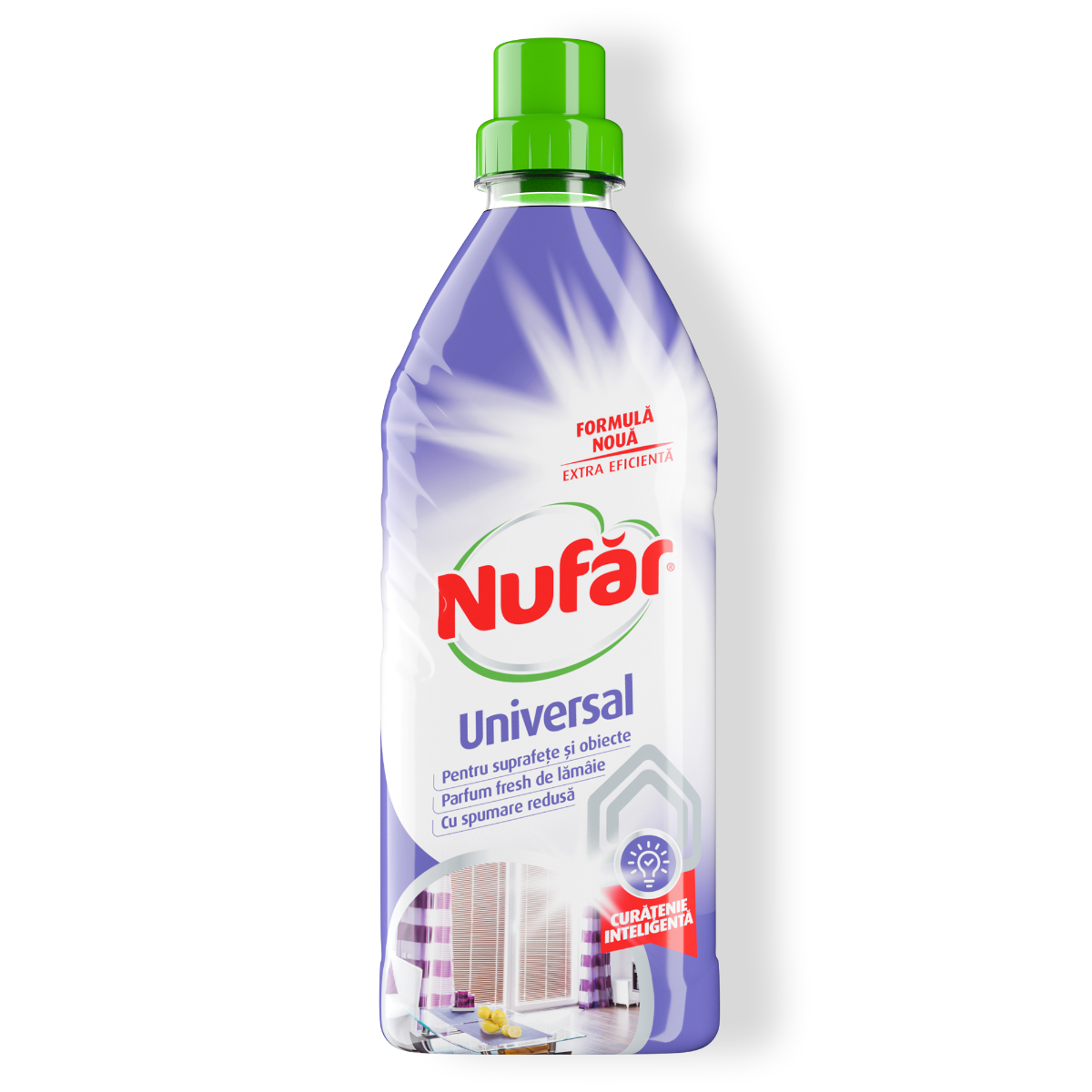 Nufăr Universal, Detergent Multifuncțional Pentru Suprafețe Lavabile, Parfum De Lămie, 750 Ml