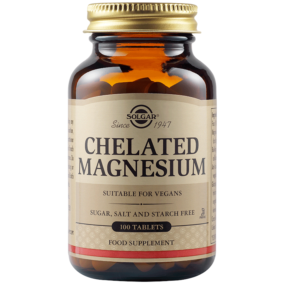 Magneziu Chelat 100mg, 100 tablete, Solgar