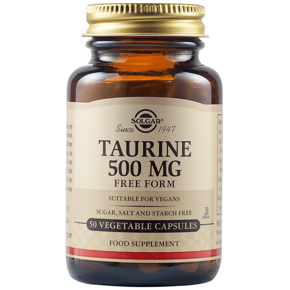 Taurina 500mg, 50 capsule vegetale, Solgar