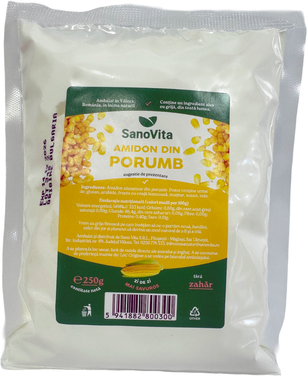Amidon alimentar din porumb, 250g, SanoVita