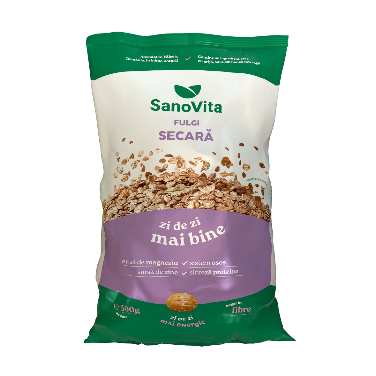 Fulgi de secara, 500g, SanoVita