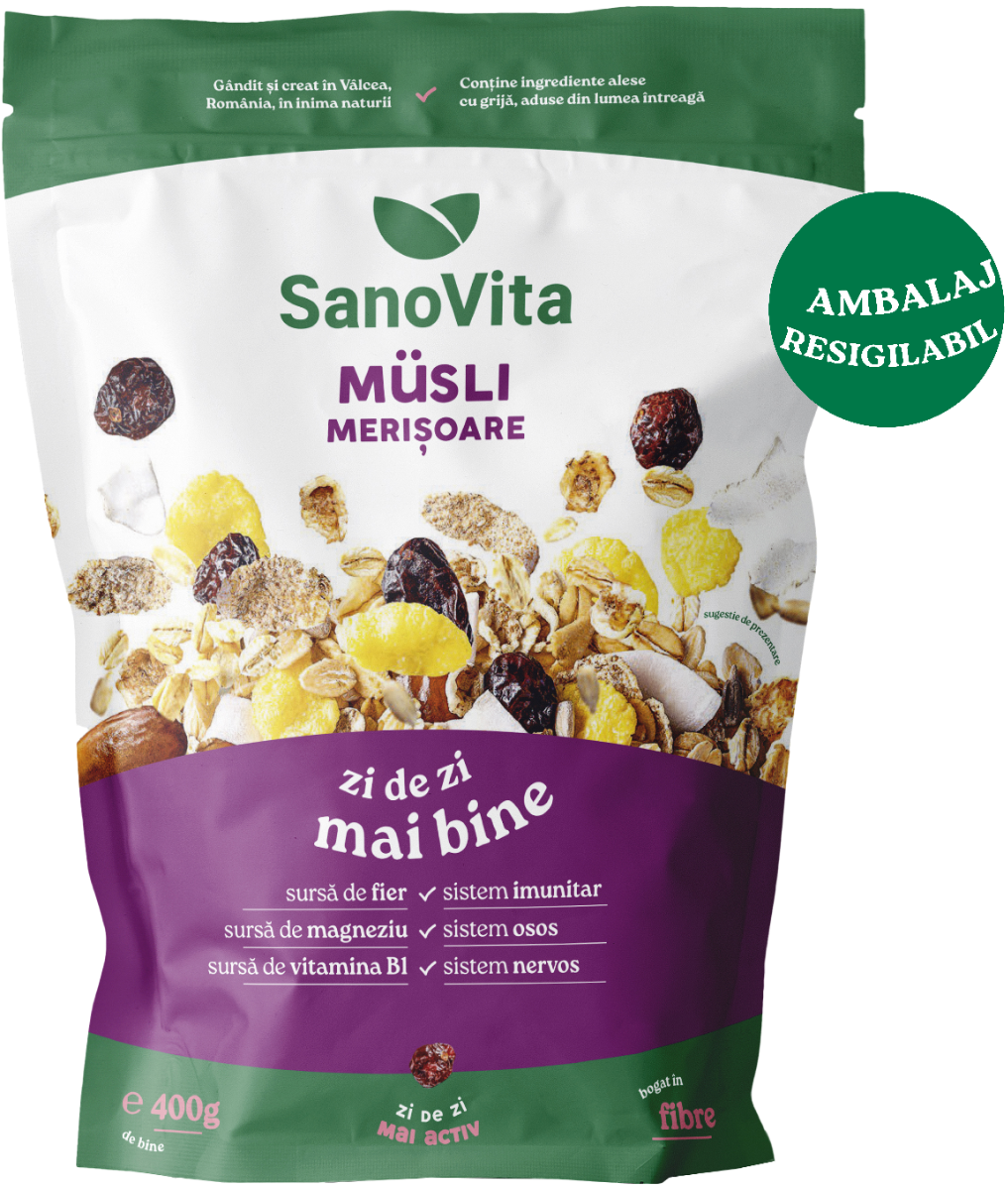 Musli cu merisoare, 400g, SanoVita