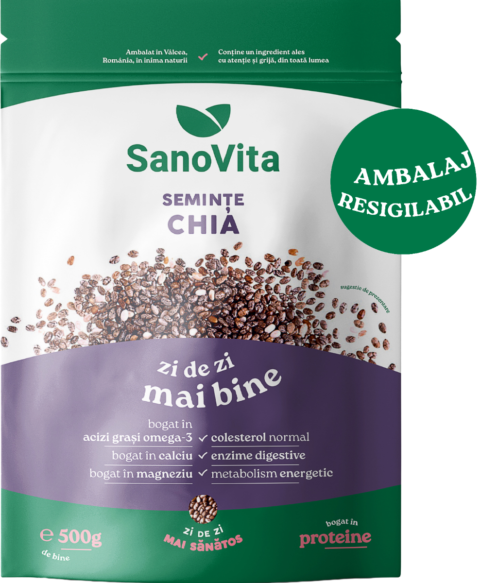 Seminte de chia, 500g, SanoVita