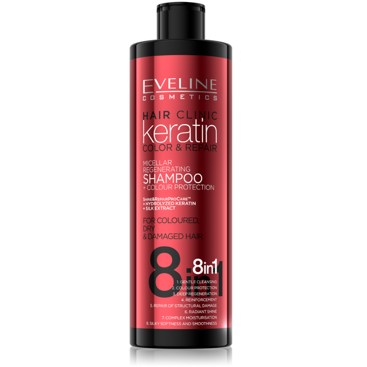 Sampon Keratin Colour Protection 8 in 1, 400ml, Eveline Cosmetics