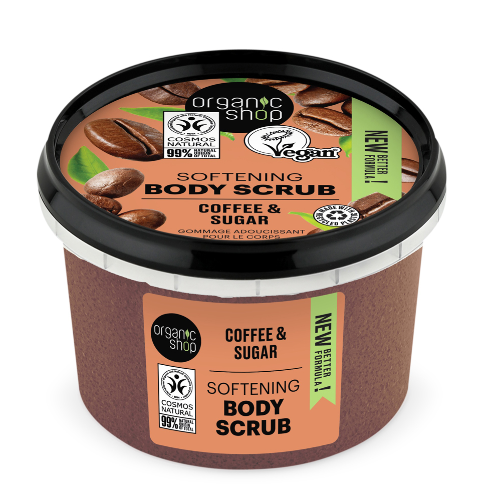 Scrub de corp cu Brazilian Coffee, 250ml, Organic Shop