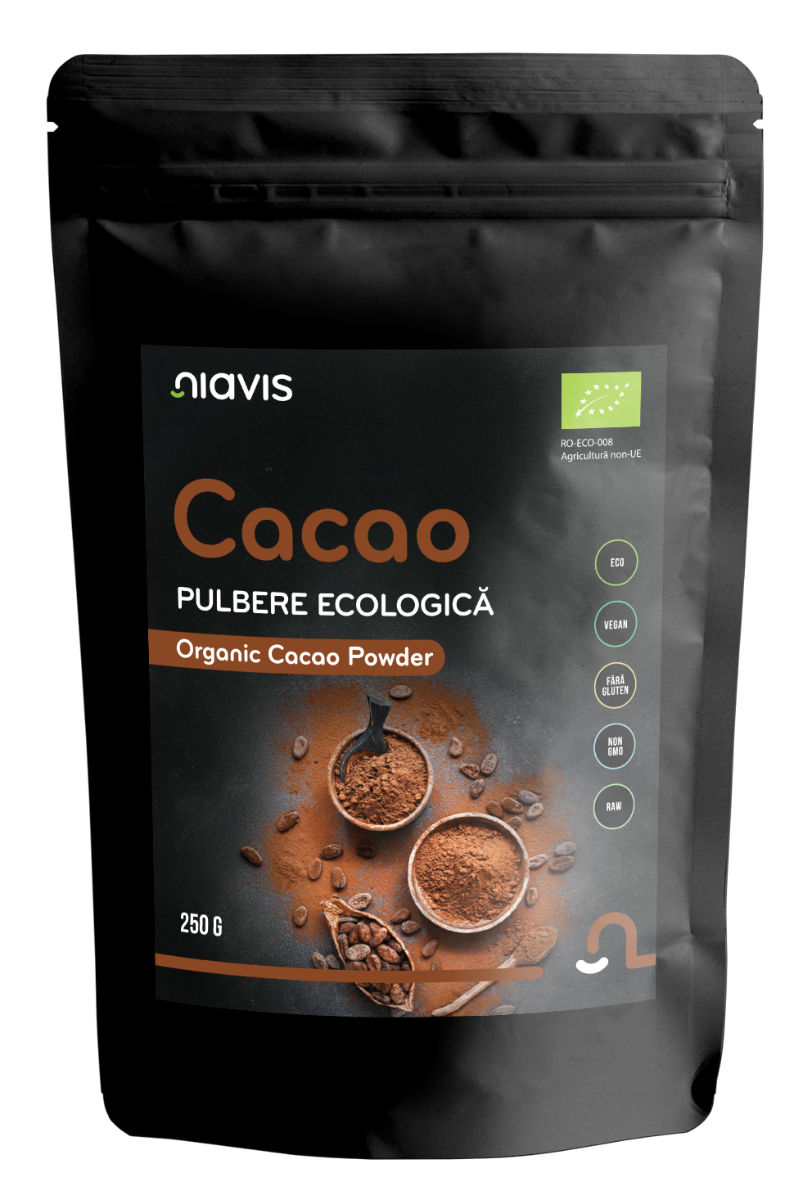 Cacao pulbere raw ecologica, 250g, Niavis