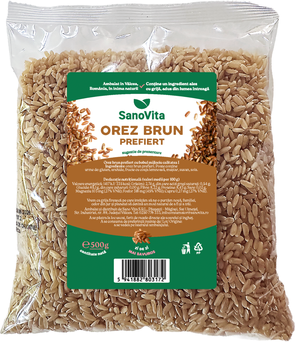 Orez brun prefiert, 500g, SanoVita