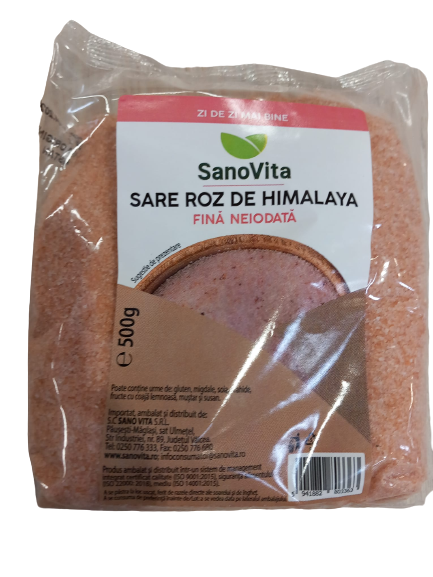 Sare roz de Himalaya fina, 500g, SanoVita