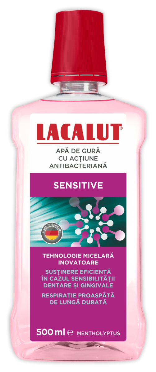 Apa de gura micelara Sensitive, 500ml, Lacalut