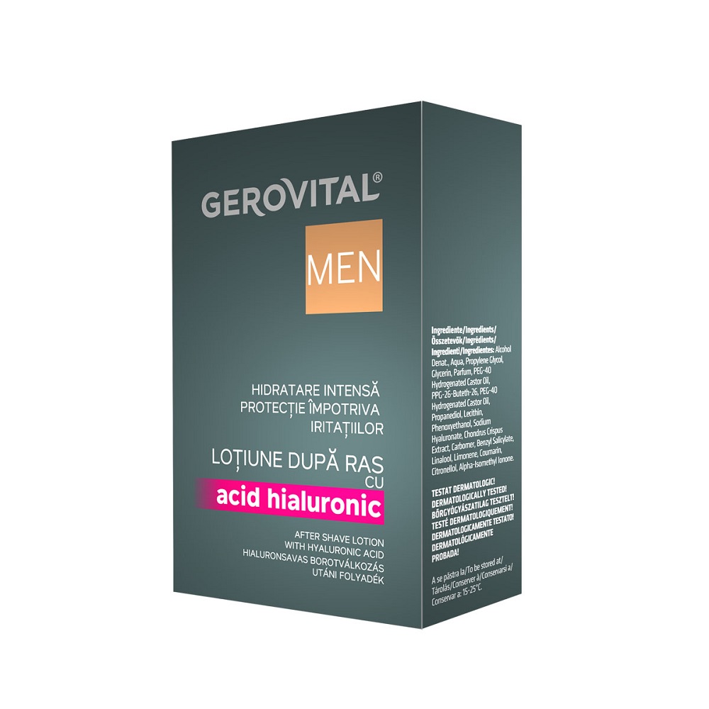 Lotiune dupa ras cu acid hialuronic Men, 100ml, Gerovital