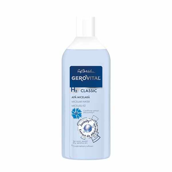 Apa micelara cu albastrele si juvinity H3 Classic, 400ml, Gerovital