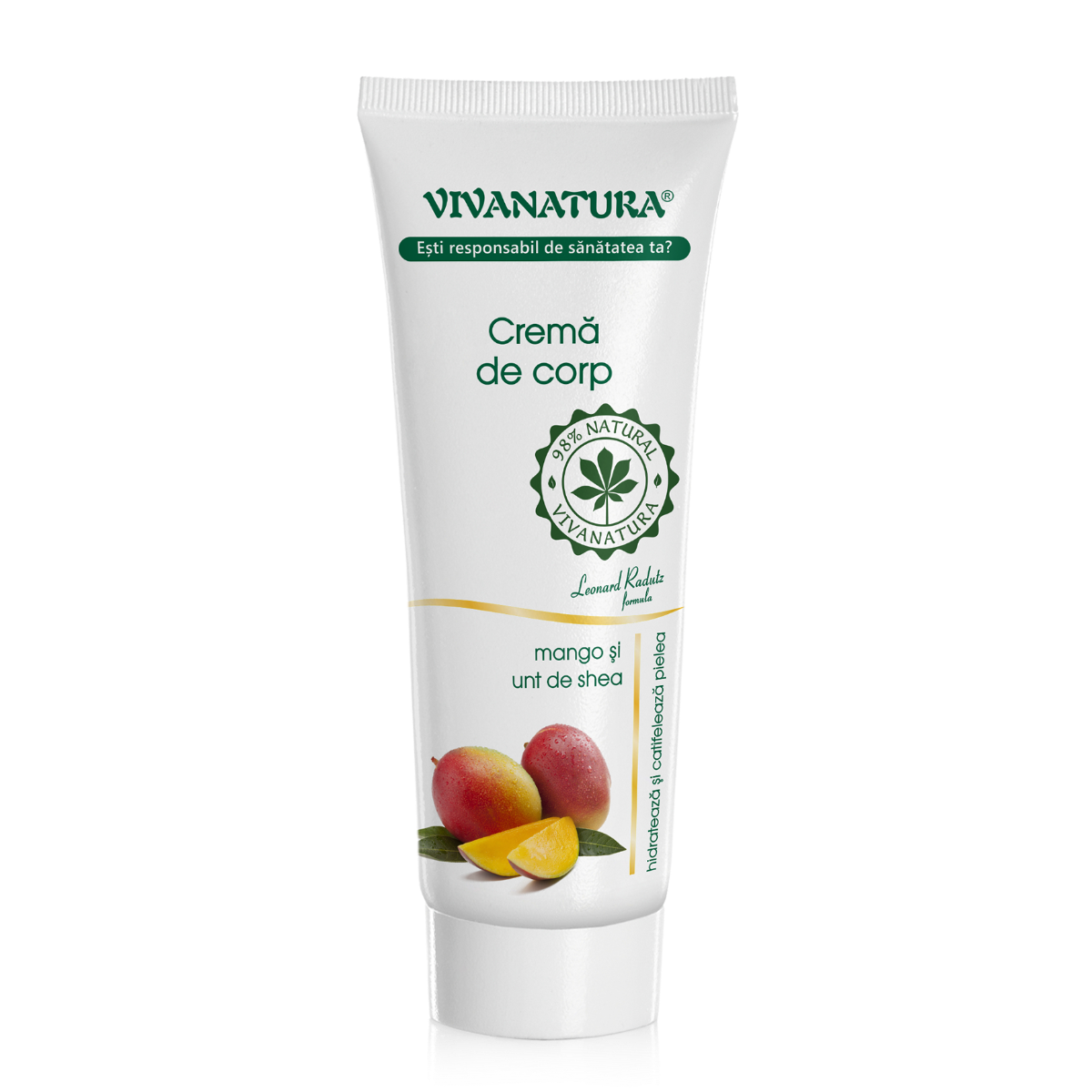 Crema de corp cu mango si unt de shea, 250ml, VivaNatura