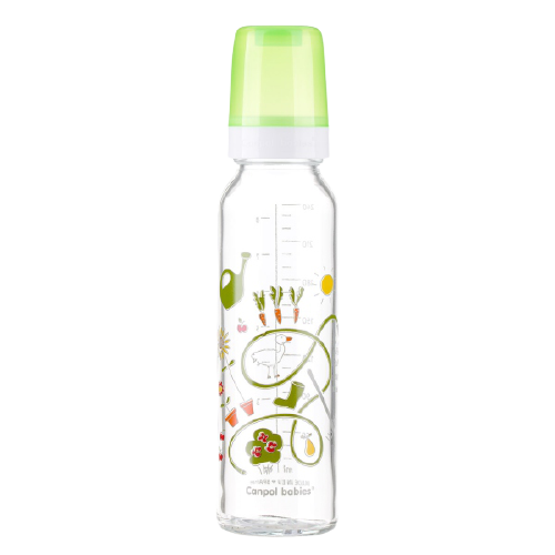 Biberon din sticla Basic, 240ml, Canpol babies
