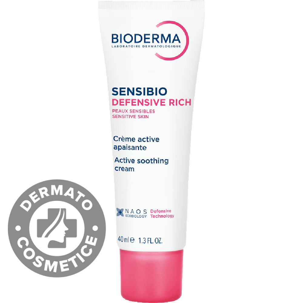 Crema calmanta Sensibio Defensive Rich, 40ml, Bioderma