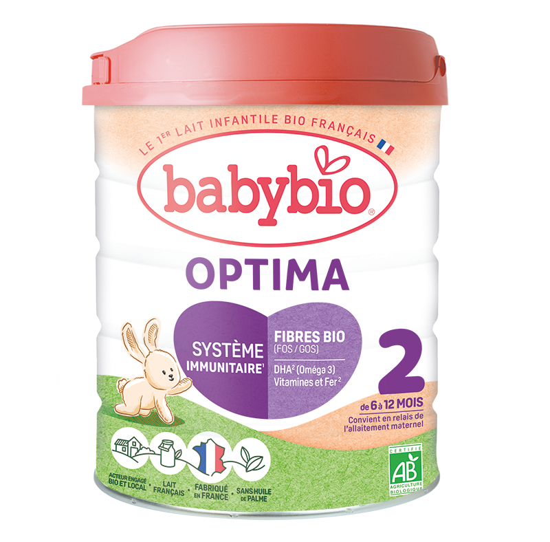 Lapte praf bio 6-12 luni Optima 2, 800g, BabyBio
