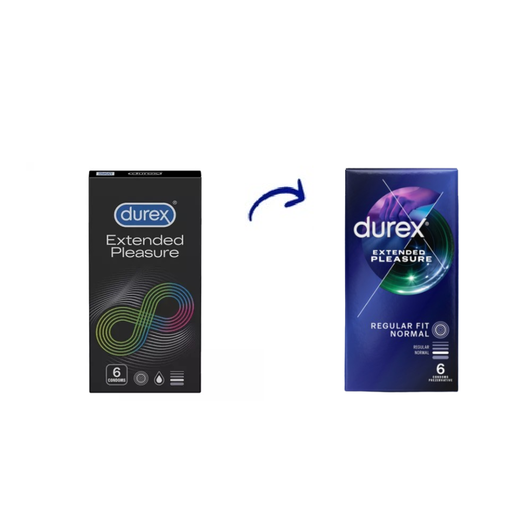 Prezervative Extended Pleasure, 6 bucati, Durex