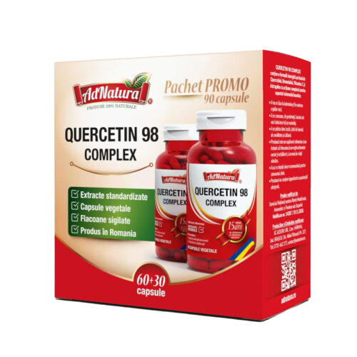 Pachet Complex Quercetin 98, 60 + 30 capsule, AdNatura
