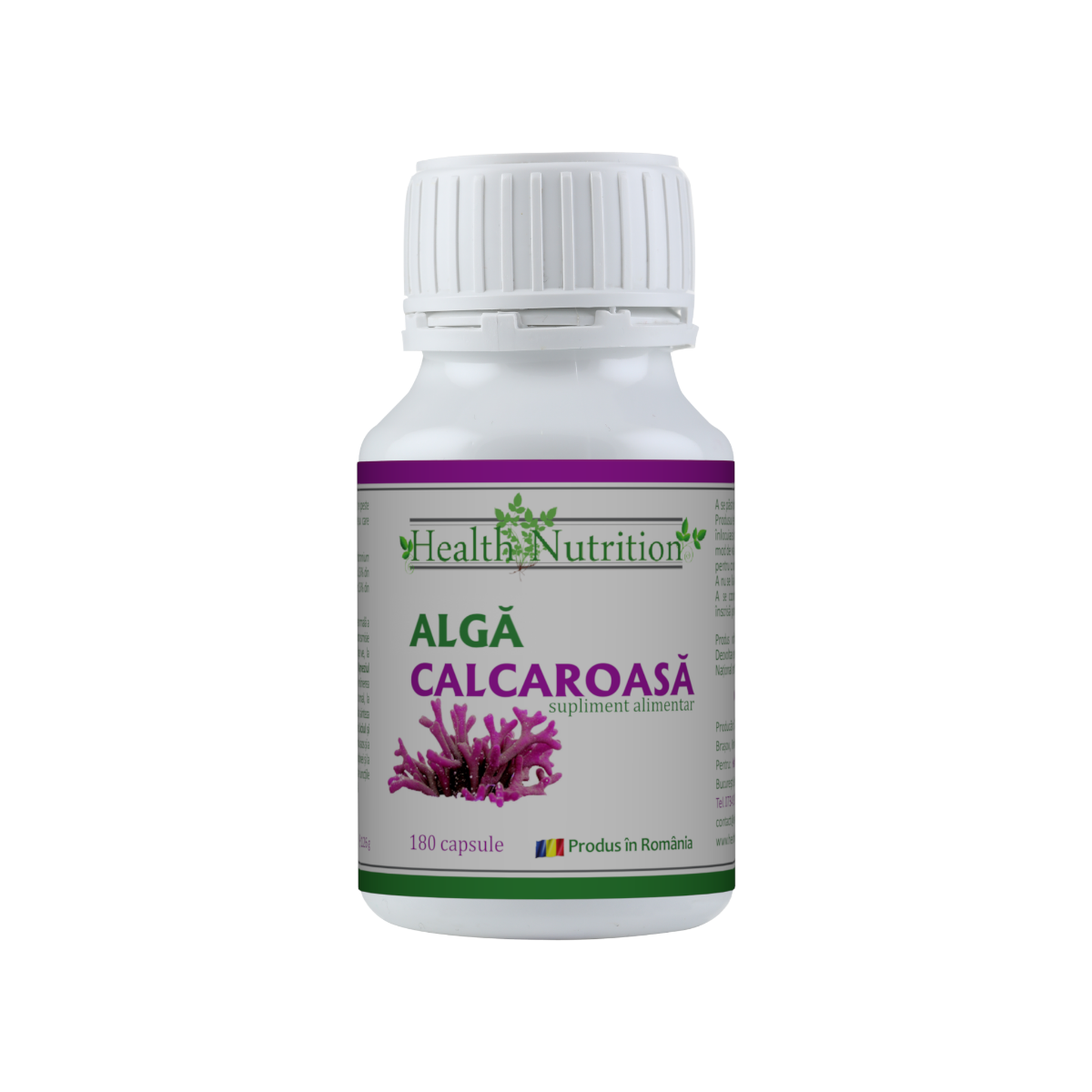 Alga calcaroasa, 180 capsule, Health Nutrition