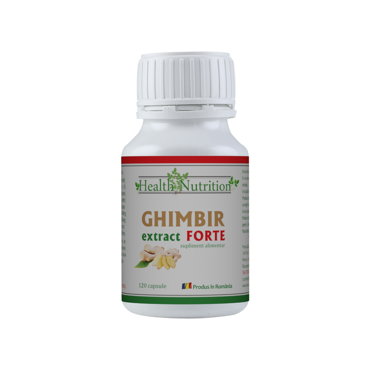Ghimbir Extract Forte 100% natural, 120 capsule, Health Nutrition